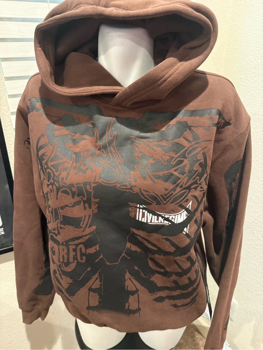 BNWT Civil Regime Skeleton Ribcage "They laughed chaos hoodie"